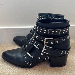 Fergalicious Isolation Ankle Boot Studded Black Bootie